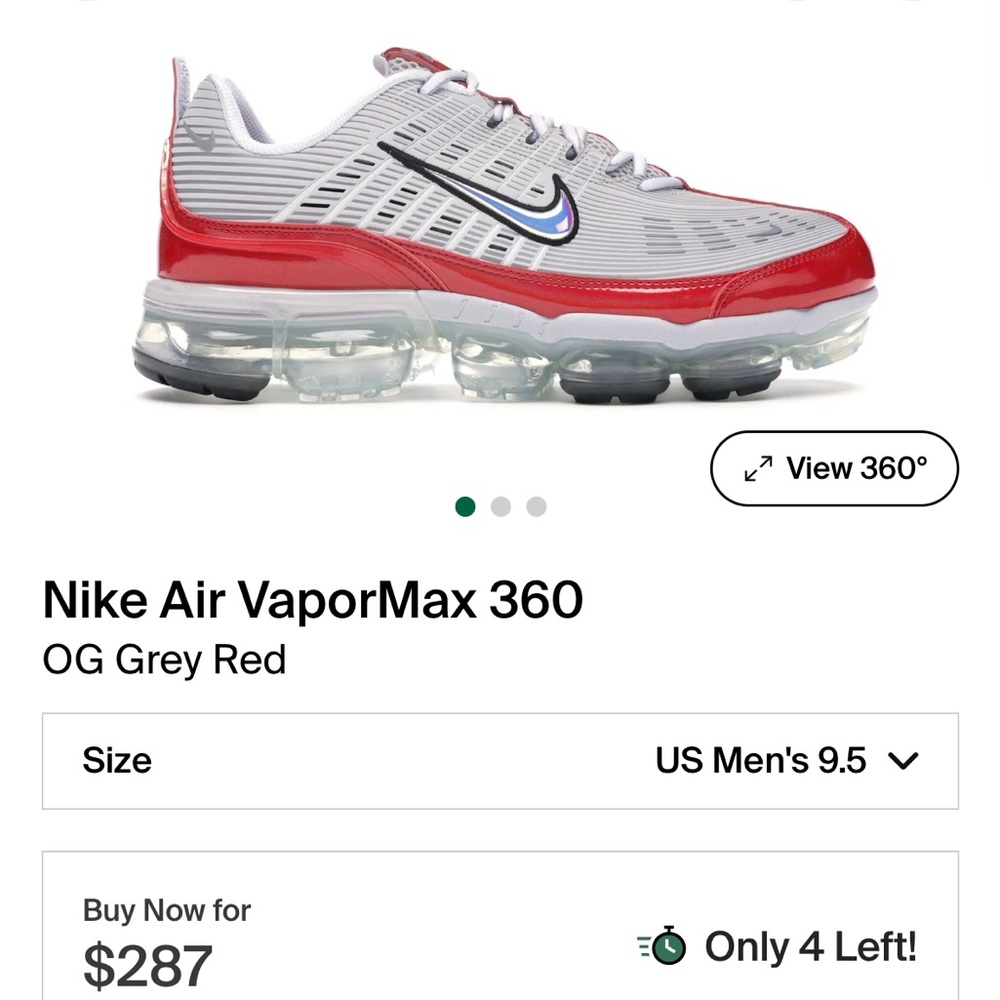 Nike Air VaporMax 360 (OG Grey Red) - Picture 12 of 12